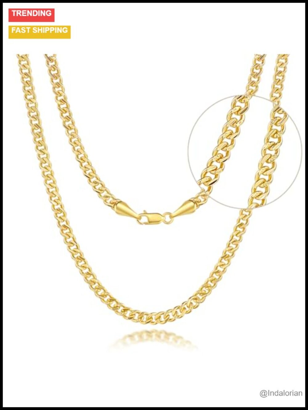 14K Gold Necklace Chain for Women Men Non Tarnish Dainty 1.3mm 16-24IN
